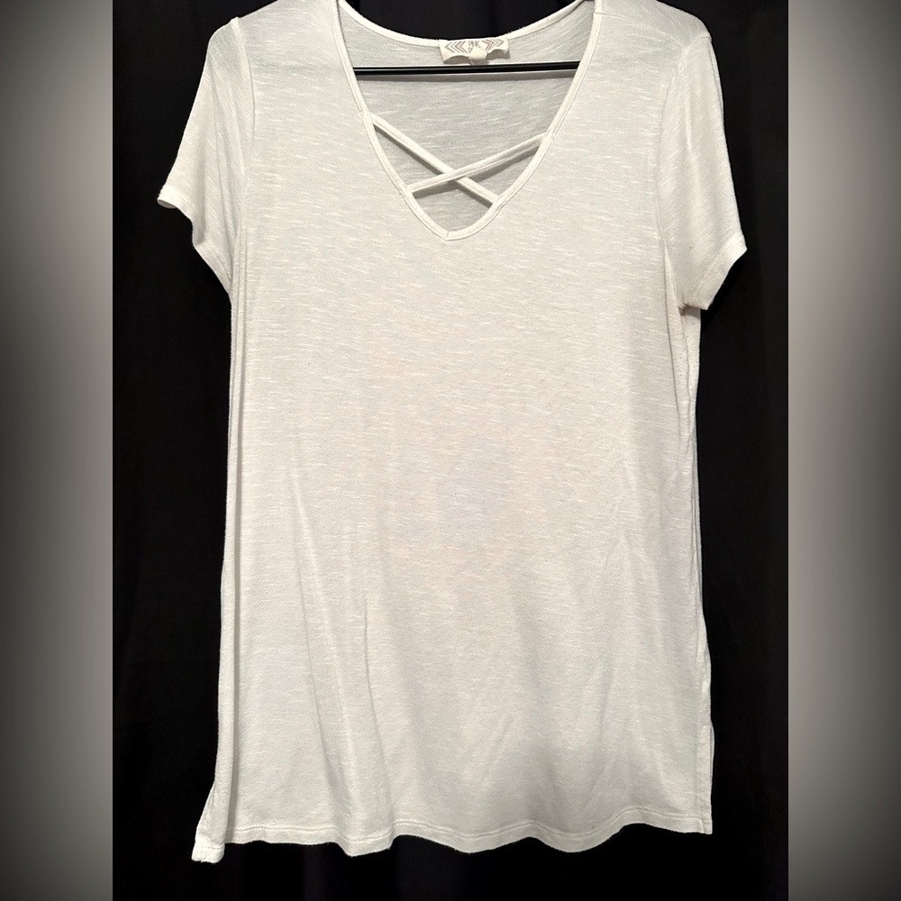 White crisscross shirt